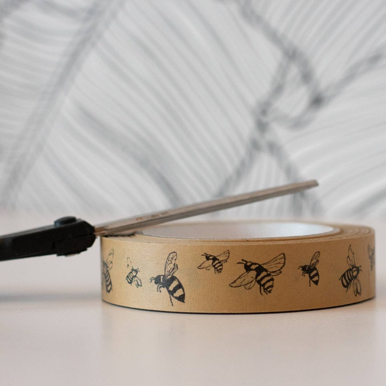 Helen Round - hand printed linen and bamboo wellness - Wholesale Tape - Packing Tape With Bee Design2