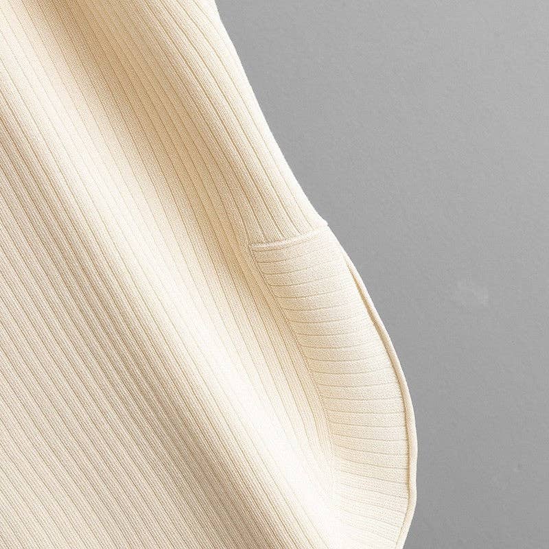 Sheer Trend - Vente Ensemble haut et pantalon (PAS d'intérieur) - Femme - Ensemble Débardeur Uni en Maille et Pantalon à Jambes Larges7