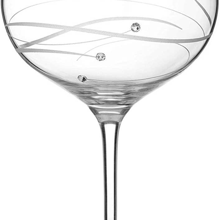 DIAMANTE - Wholesale Cocktail/Liquor Glass - 21st Birthday Crystal Gin Glass Adorned With Swarovski Crys