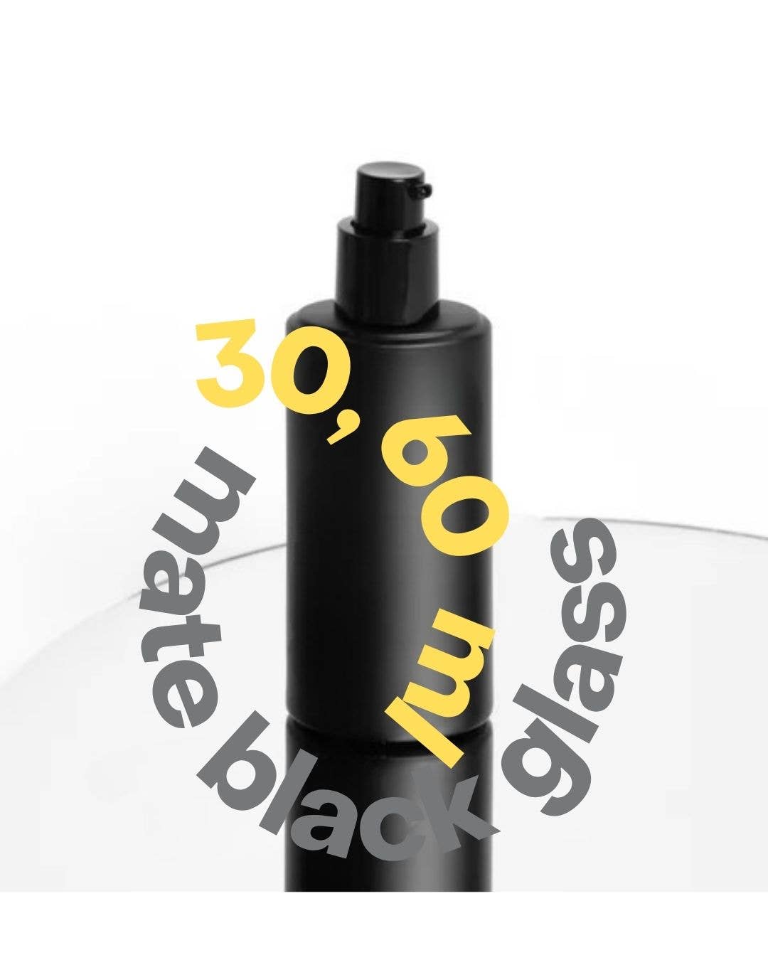 Bee Happy - Vente Frigos à cosmétiques - Bouteille en verre noir mat, 30 ml - 1 oz, 60 ml - 2 oz, 50 ml - 1,7 oz7