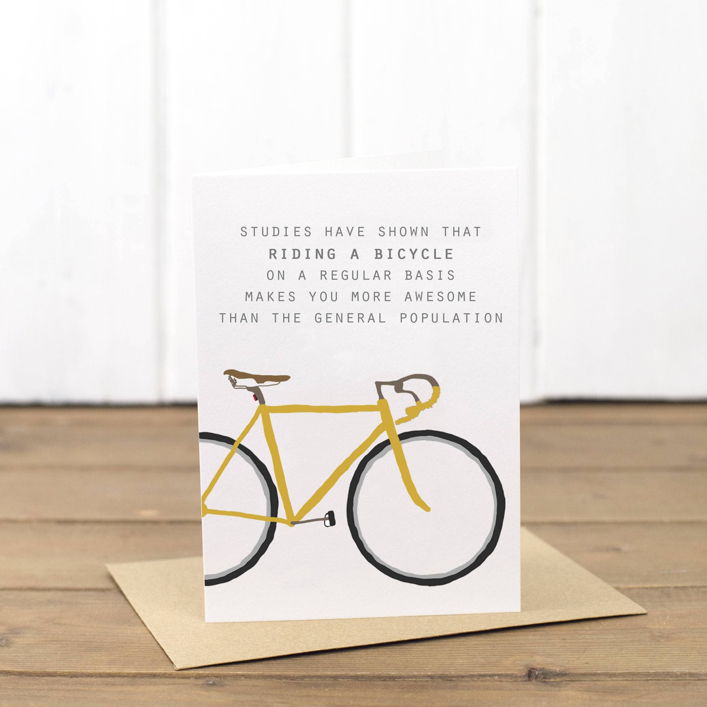 Yellowstone Art Boutique - Wholesale Birthday Card - Yellow Bike Quote Card1