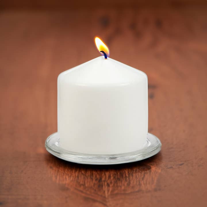 WGV International - Wholesale Candle Holder - WGV Glass Pillar Candle Plate - 0.5"H4