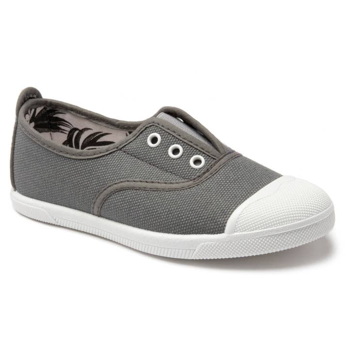 Grijze Trapillo slip-on plimsoll voor wholesale door Flossy Shoes