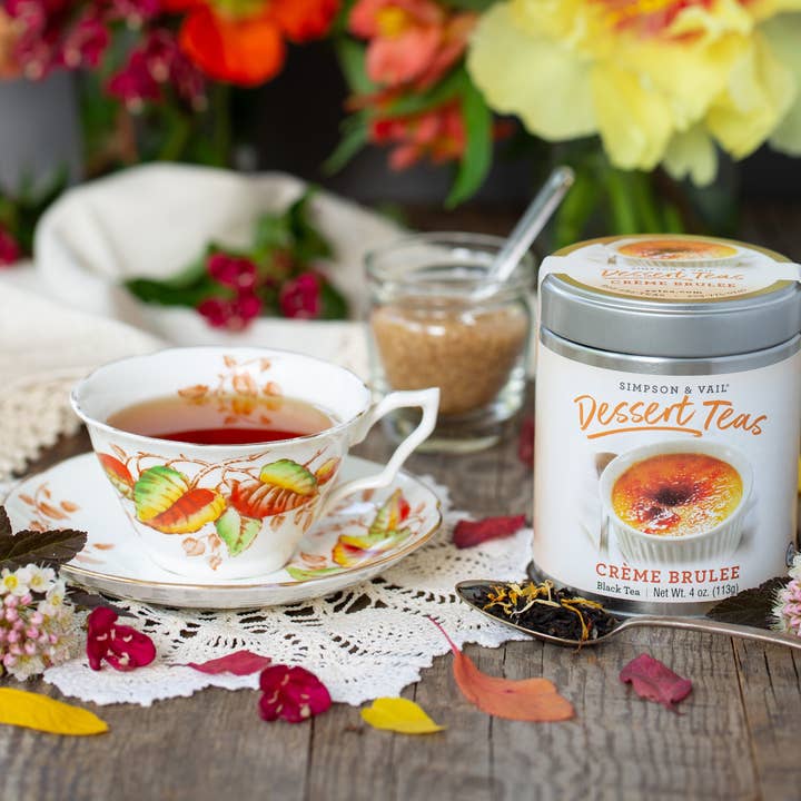 Simpson & Vail – wholesale Löst te – Crème Brulee Svart Efterrättste - 4 Ounce Burk3