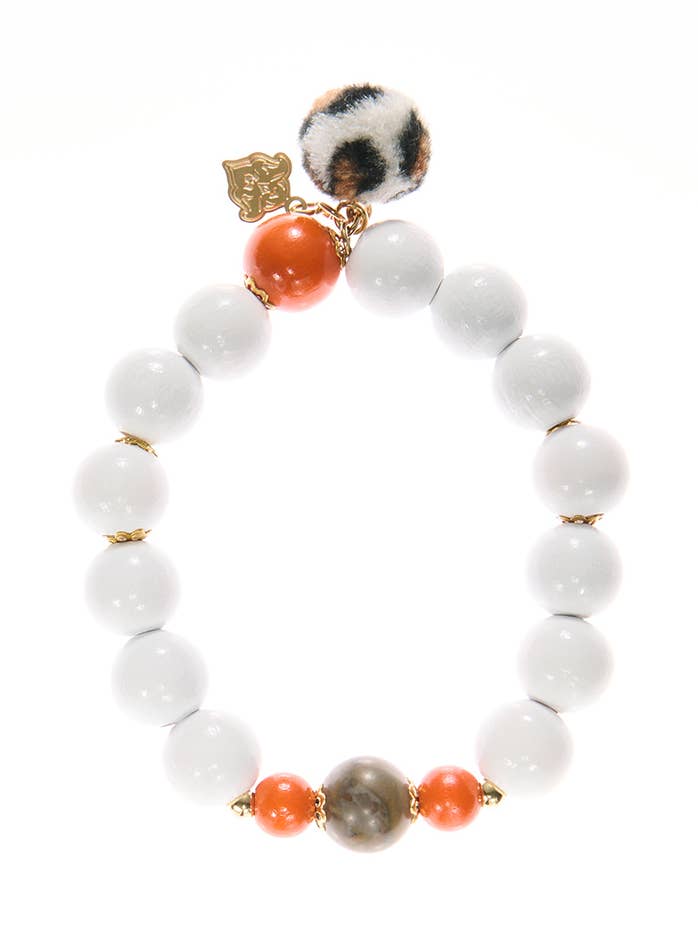 Mala Summer White Orange Leo pour la vente par samsara collection