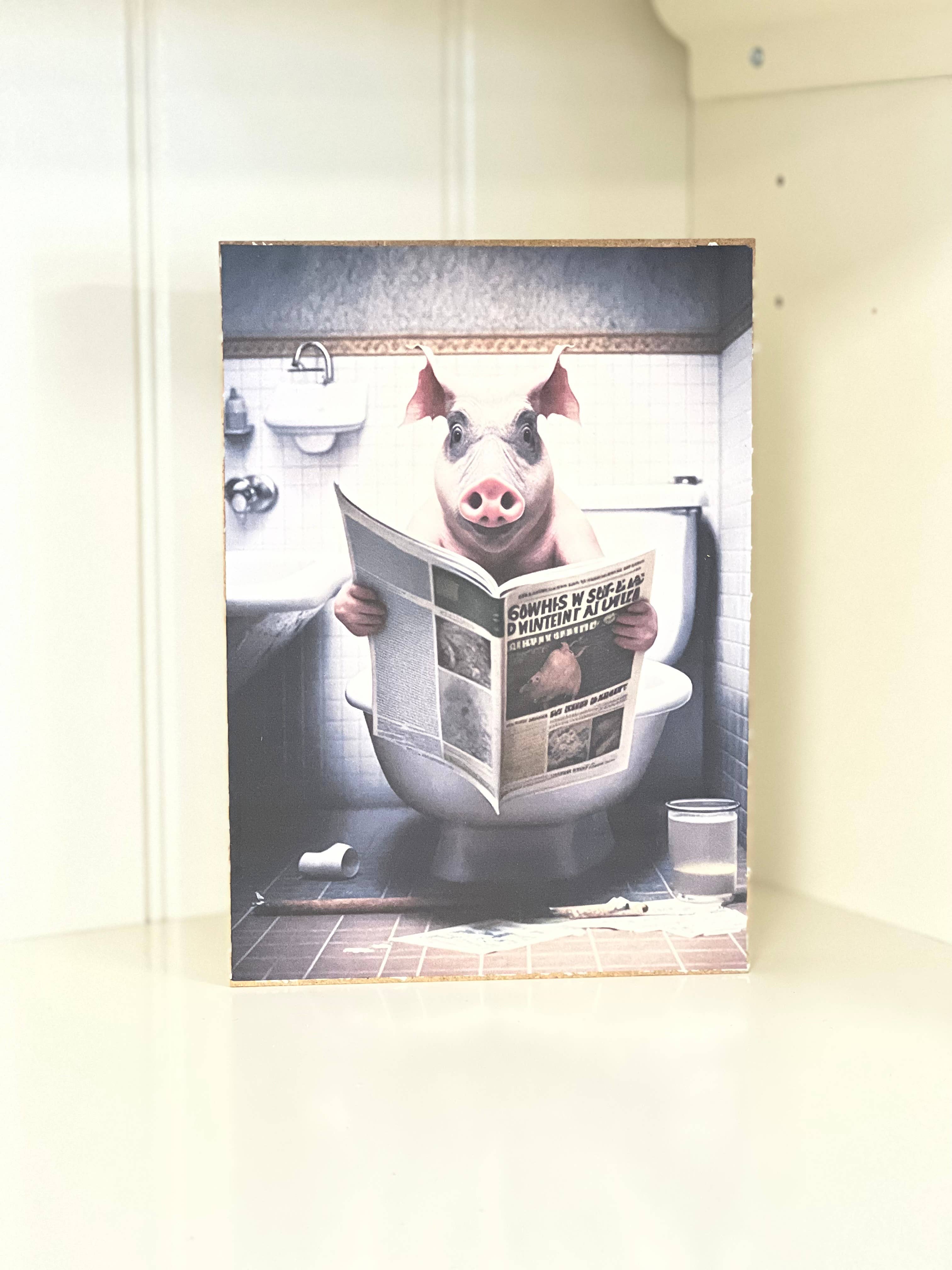 Thompsons Handmade Country LLC - Vendita all'ingrosso Cartelli da bagno - Cartelli umoristici per bagno con animali5