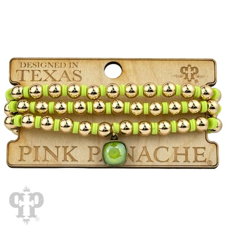 Three strand rubber bead bracelet set, Austrian crystal and other Purchase Wholesale custom rubber bracelets. Free Returns & Net 60 Terms on Faire trending on Faire.