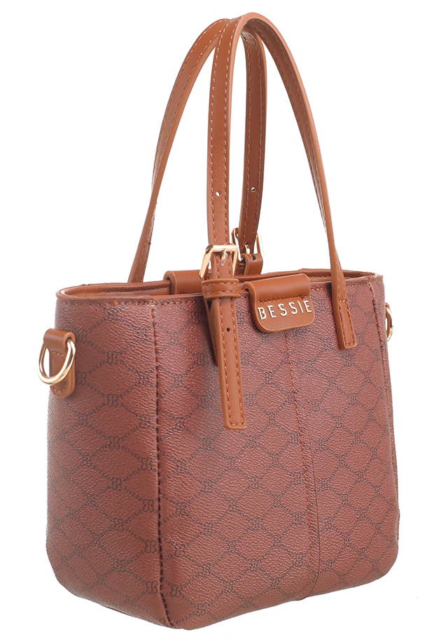 Bessie London – wholesale Tote bag – Women's – BESSIE MONOGRAM BUCKLE TOTE6