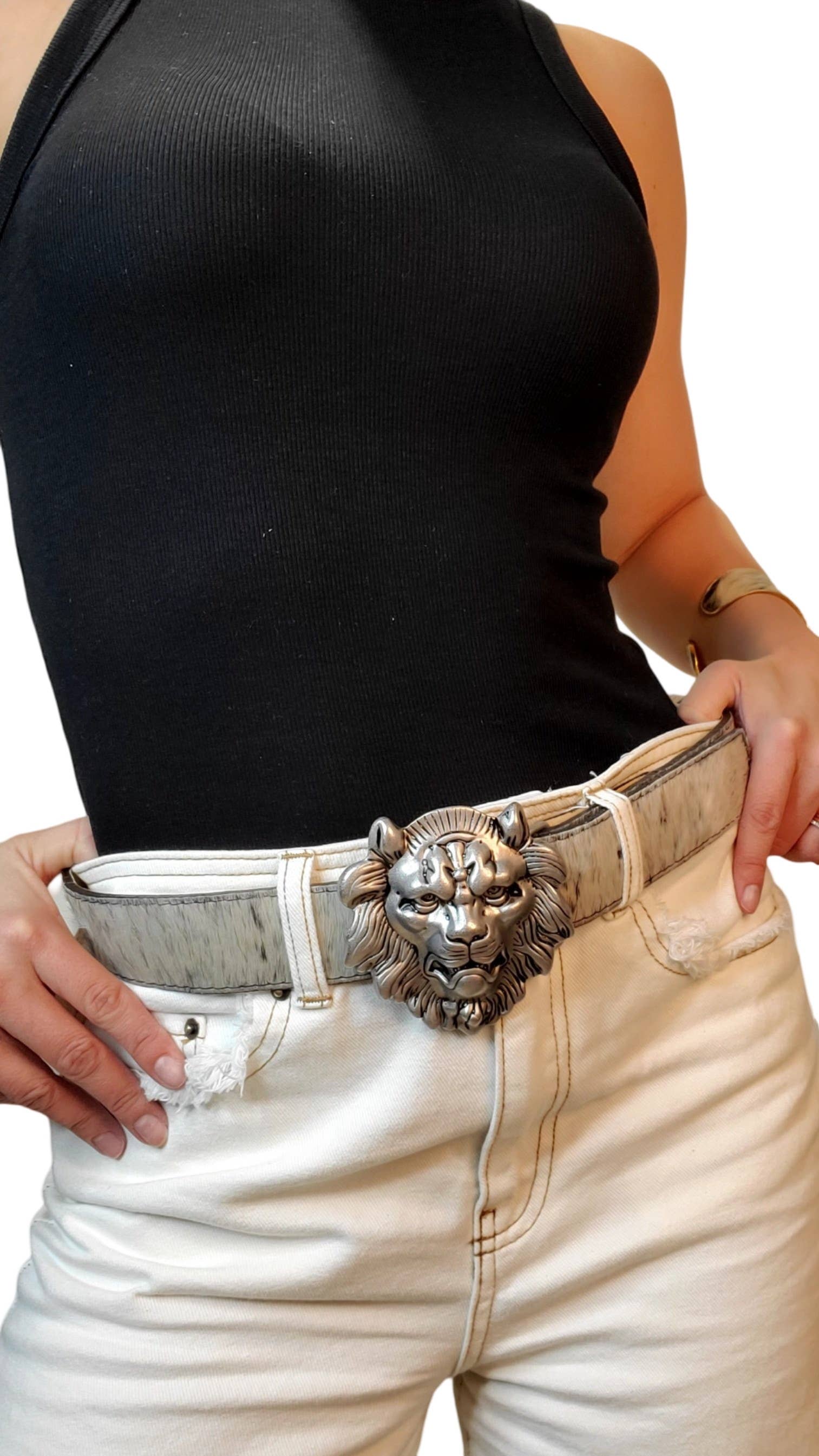 Charlie Leather - Vendita all'ingrosso Fibbia per cintura - Unisex - Fibbia a Testa di Leone1