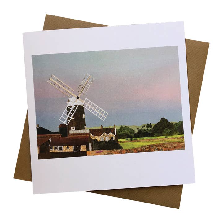 Cley Windmill, North Norfolk Greetings Card for wholesale by Soodle Street Studio