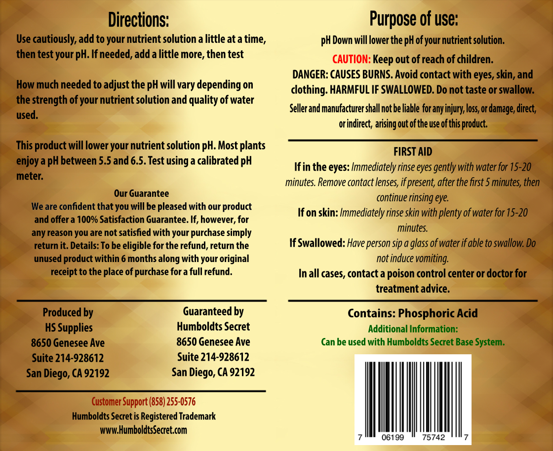 Humboldts Secret Supplies - Wholesale Fertilizer - PH Down8