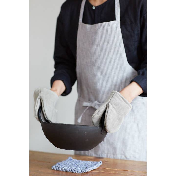 Fog Linen Work - Wholesale Oven mitt/pot holder - Linen Oven Mitten Natural1