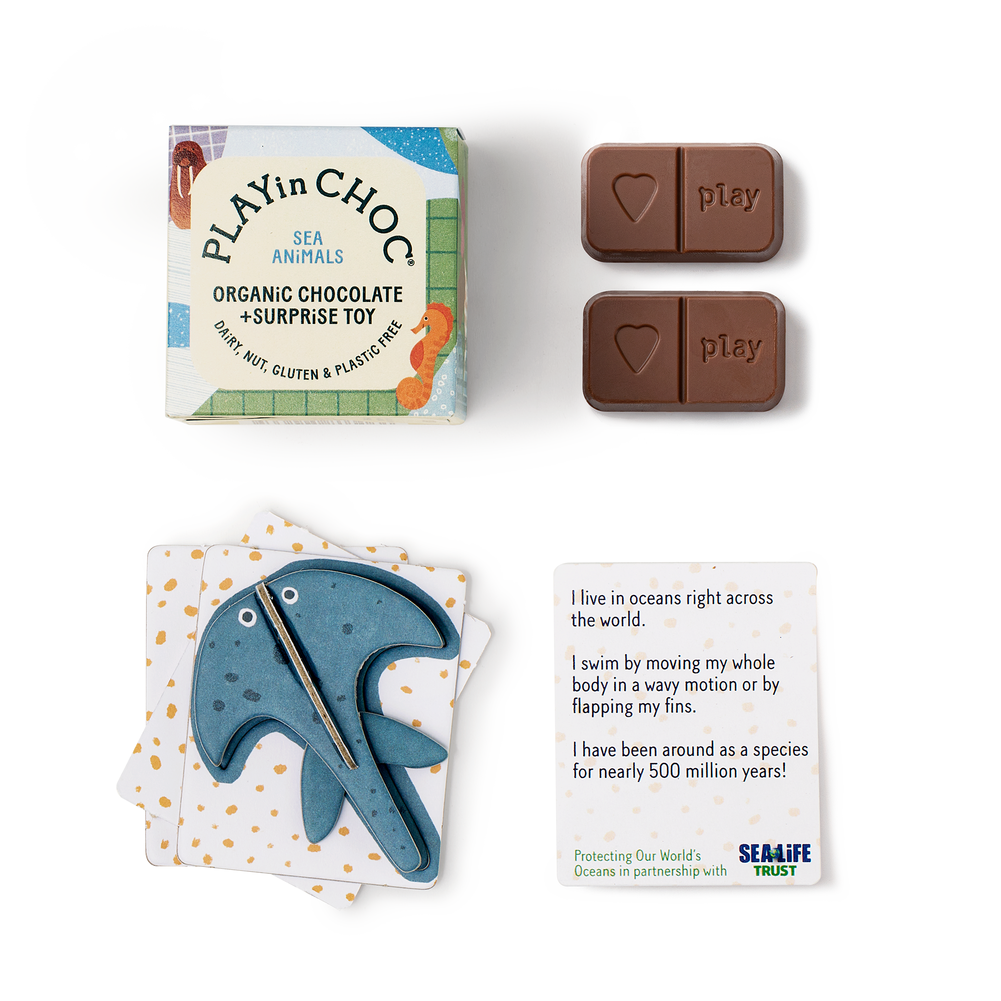 PLAYin CHOC - Wholesale Chocolate Box - ToyChoc Box® (x18) SEA ANiMALS4