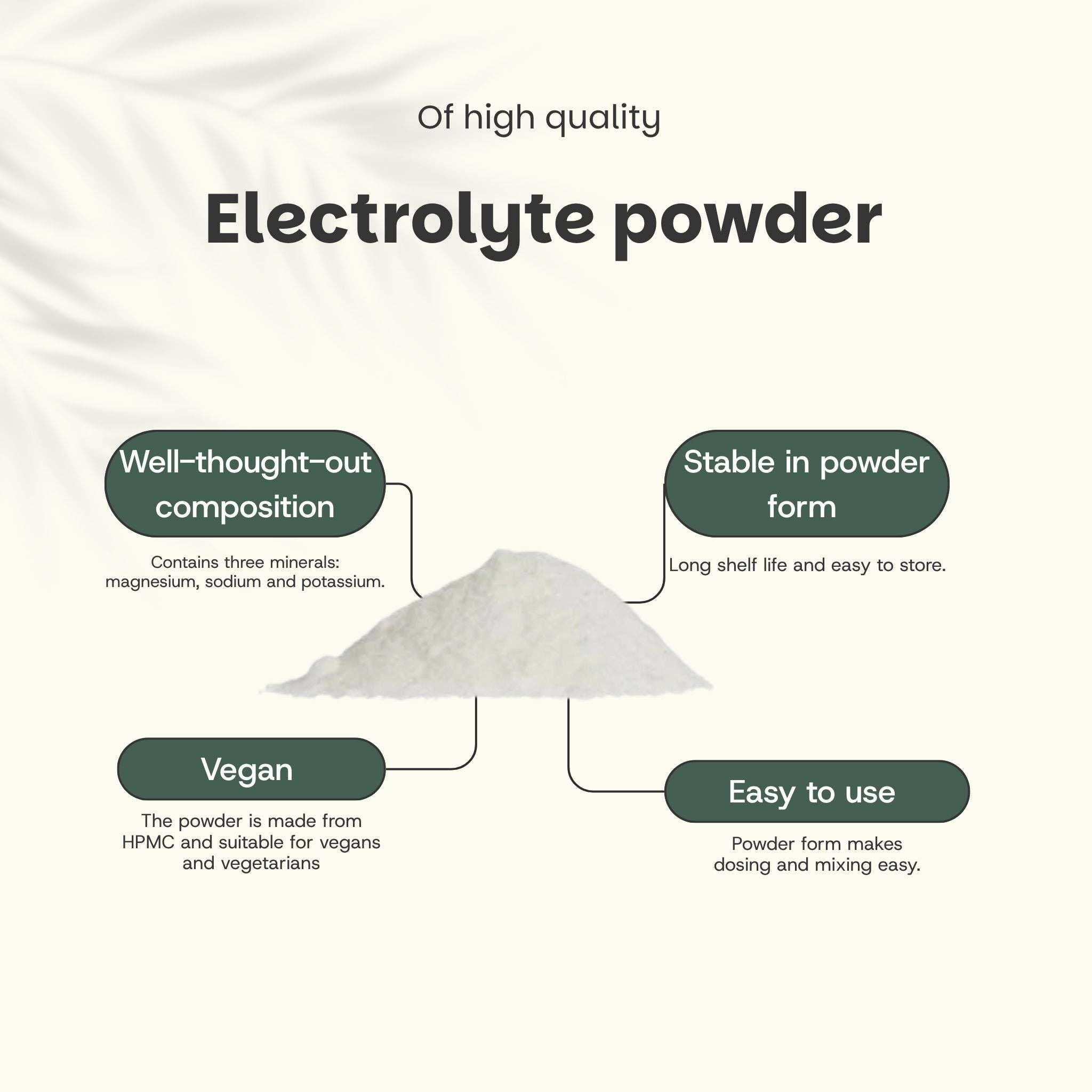 Cupplement b.v. – Bebida saudável em pó por atacado – Pó de Eletrólitos Lima Sem Açúcar 500 Gramas2
