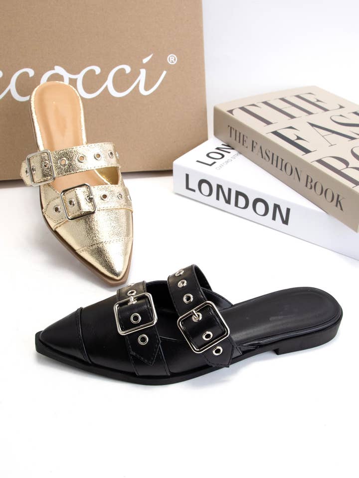 CCOCCI - Wholesale Sandals - Women's - POINTED TOE SLIP ON FLATS