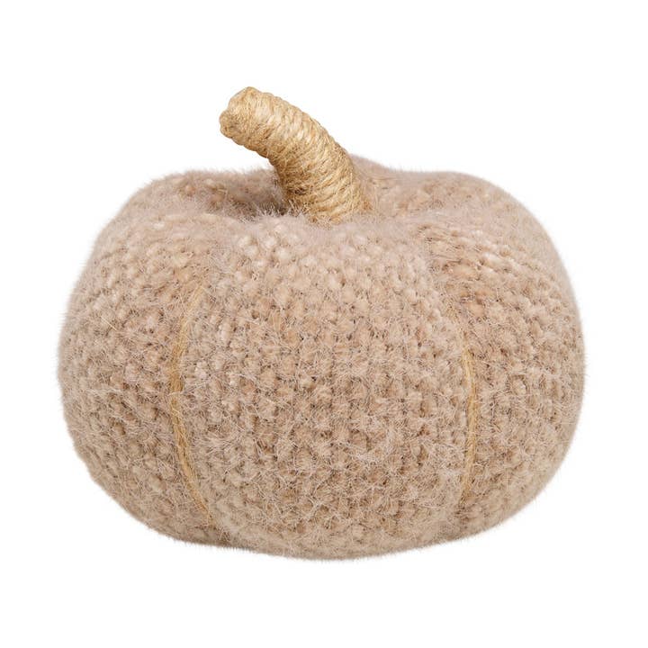 CF-3139 - Sm. Tan Fuzzy Fall Fabric Pumpkin for wholesale by Collins Painting & Design