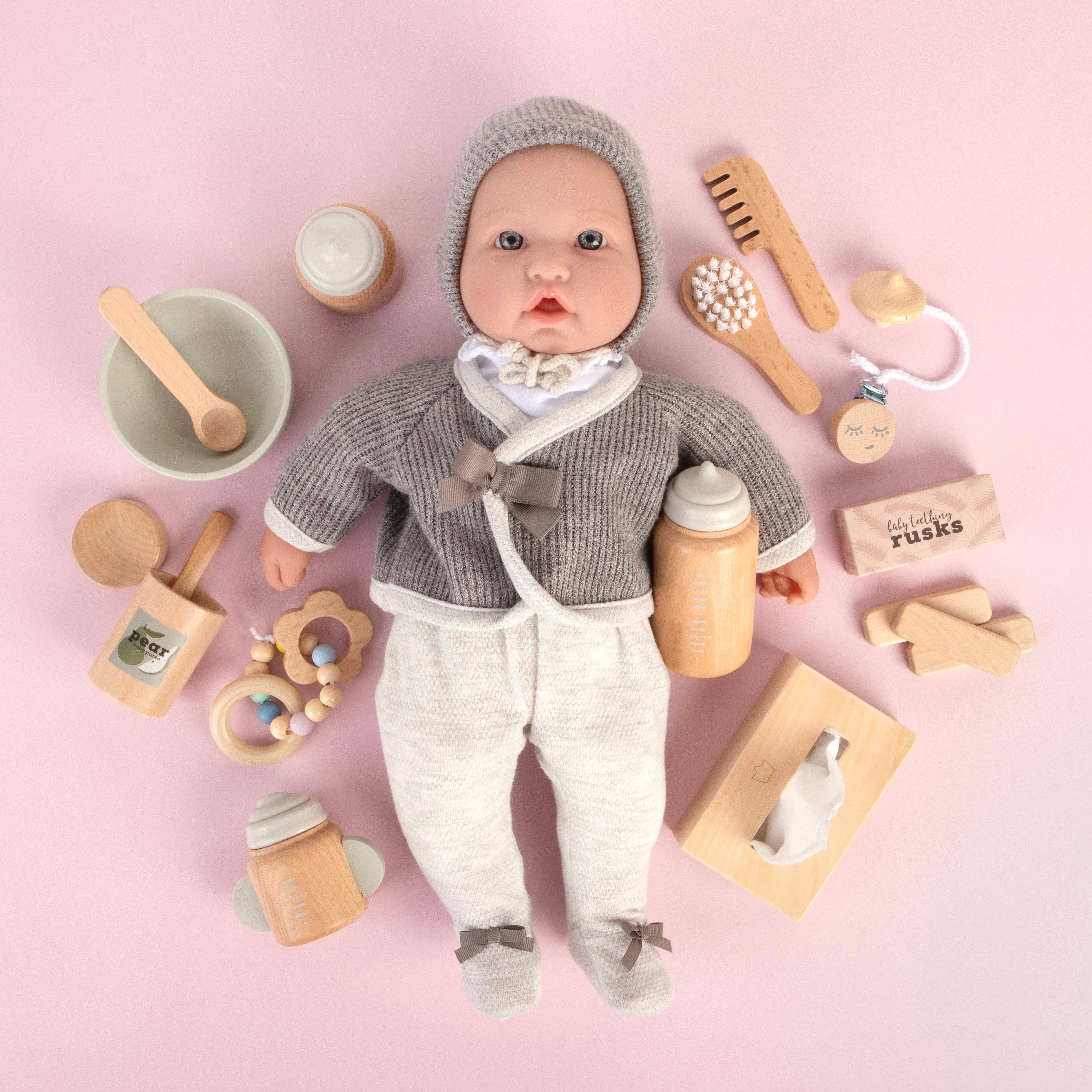 Make Me Iconic - Wholesale Wood Toy - Kids - WOODEN TOY -  LOOSE CHANGE DOLL FEEDING PEAR PUREE5