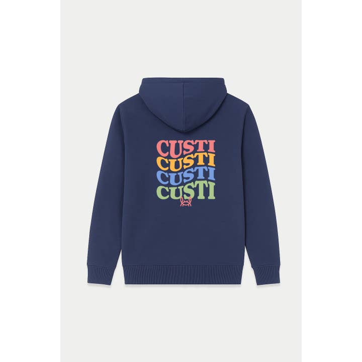 Felpa con Cappuccio Blu Marino | Parigi per la vendita all'ingrosso da parte di Custi Mikelo: Men's Clothing & Christmas Gifts