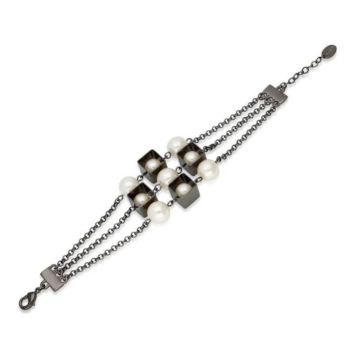 BERRICLE - Wholesale Link & chain bracelet - BERRICLE Imitation Pearl Chain Bracelet2
