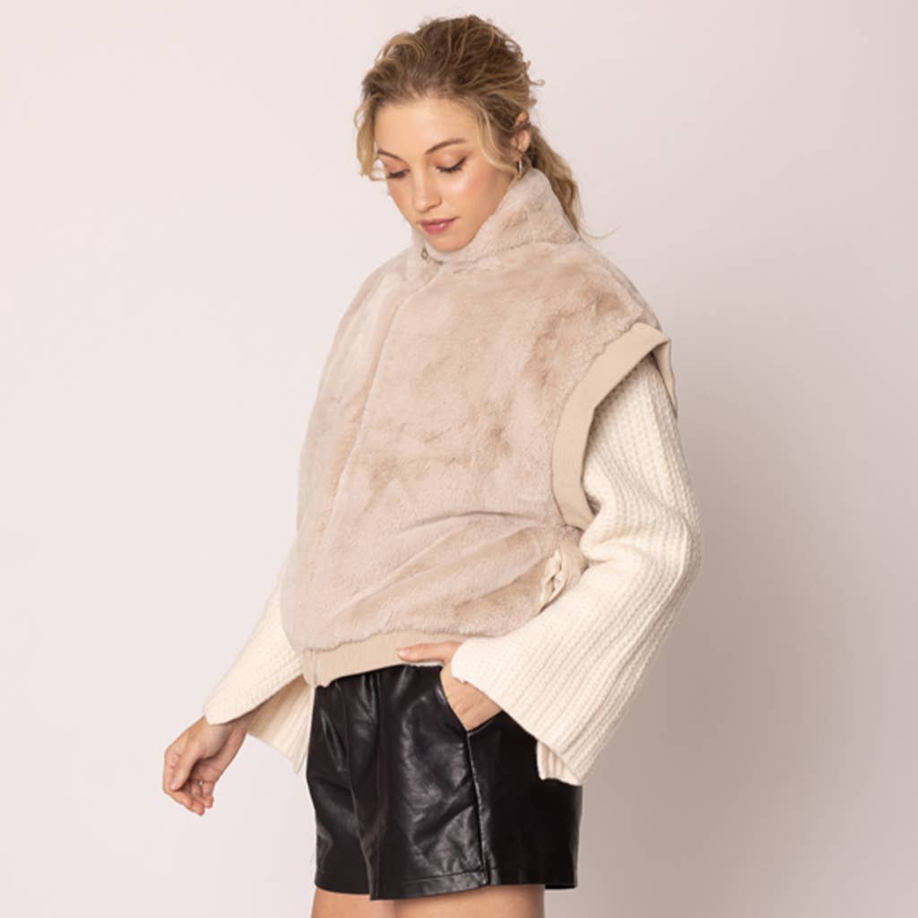 Fashion City - Venta al por mayor Chaleco de abrigo - Mujer - Chaleco cálido y acogedor de piel suave para la moda de otoño-invierno3