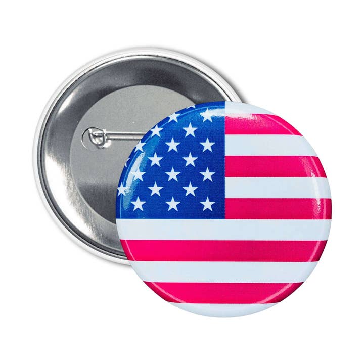 Rund Badge - Flag United States - USA for engroshandel hos Astur Pins
