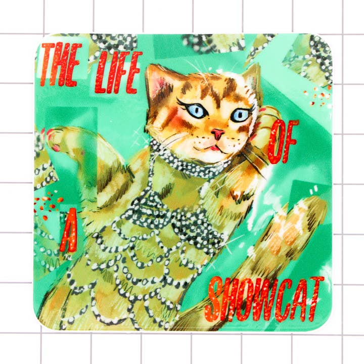 Leven van een Showkat Vinylsticker voor wholesale door Amy Hartelust Art and Illustration