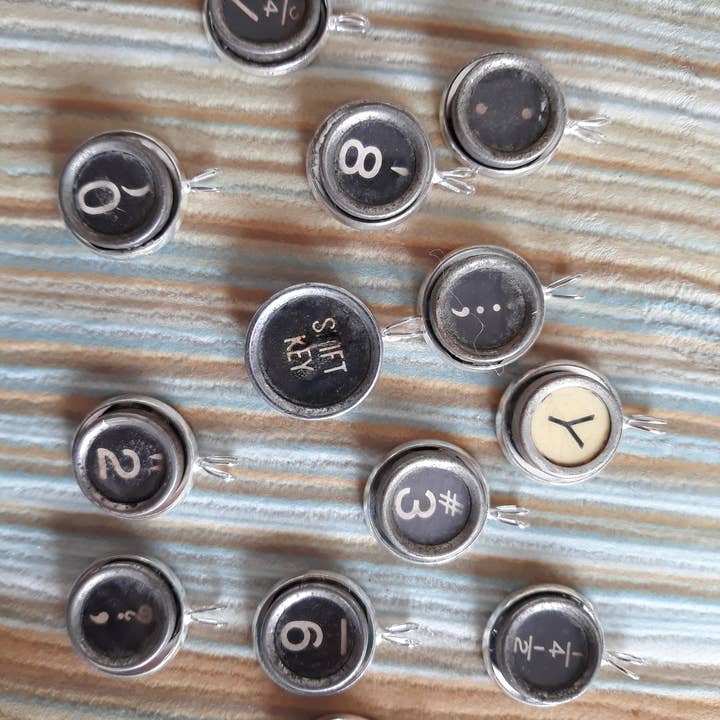 Vintage Typewriter Key Necklace for wholesale by Dawna Anders Photography