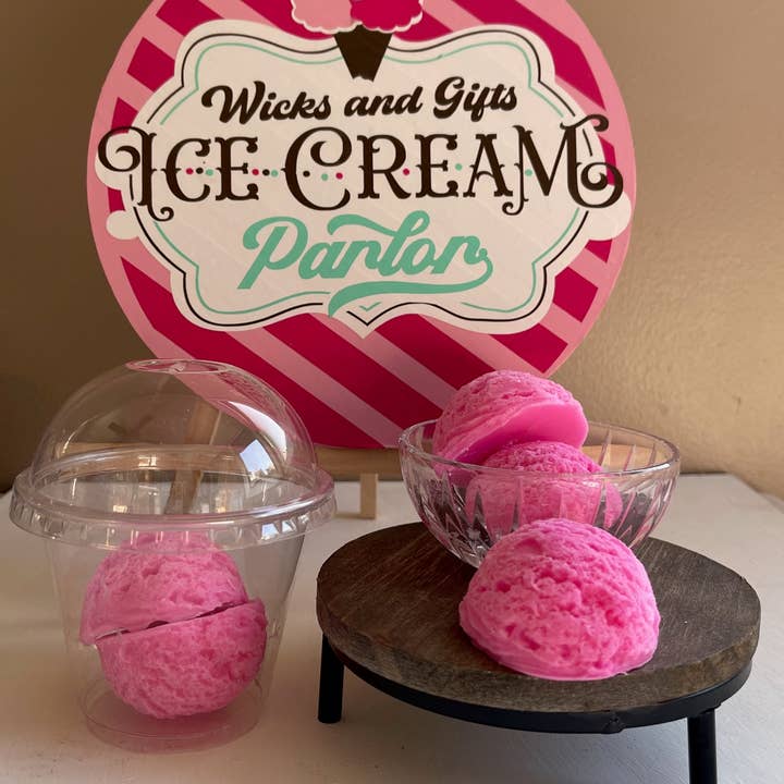 Wicks and Gifts - Wholesale Wax Melt - Bubblegum 5 oz Ice Cream Scoop Melts
