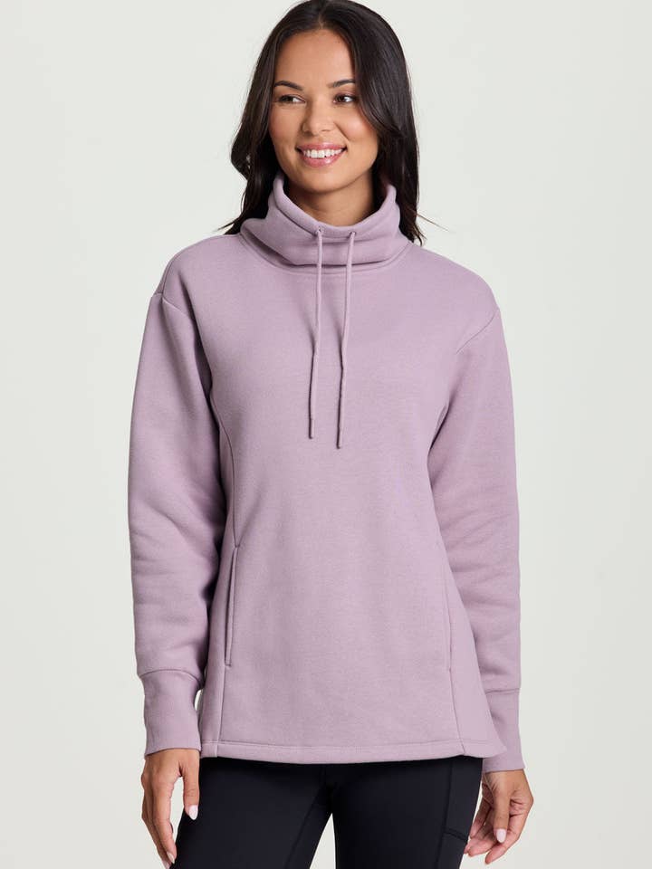 Downtown Fleece Cowl Neck Tunic for wholesale by RBX Active