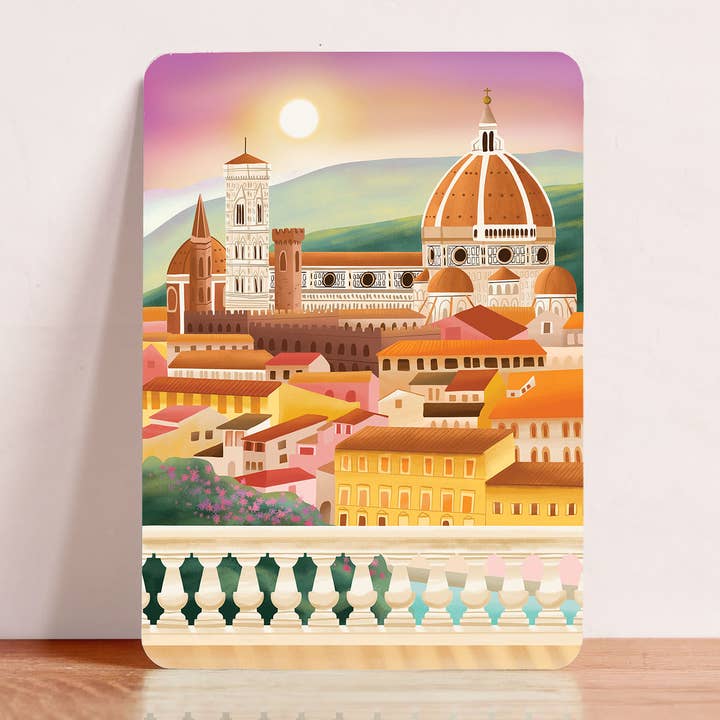 Aniet Illustration - Vente Cartes postales - Carte Florence Italie Toscane voyages lieux carte postale