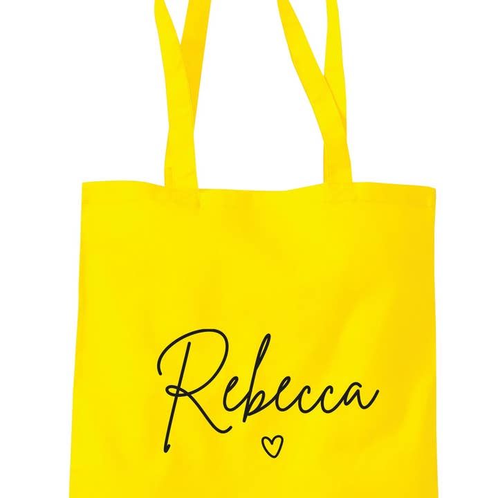 Illustrated Identity - Wholesale Tote bag – Women's - Personalised Script Name Tote Bag K276821
