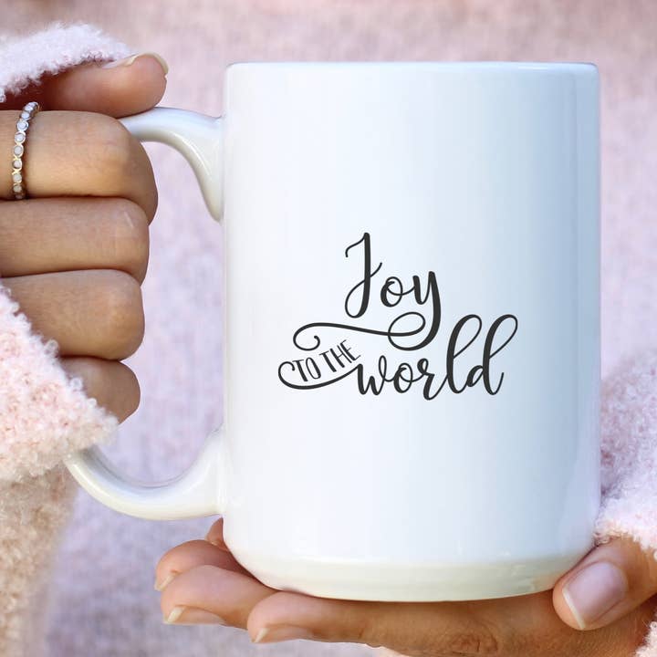 Joy to the World 15oz Mug for wholesale by Beeuteefull Designs