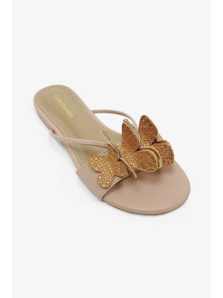 Lemonade Shoes - Wholesale Sandals - Women's - SABETHA - Sandals w/ Sparkling Butterfly Embellishment19
