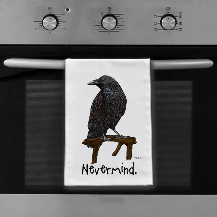 Pithitude - Vente Torchons - Raven Nevermind torchon en coton1