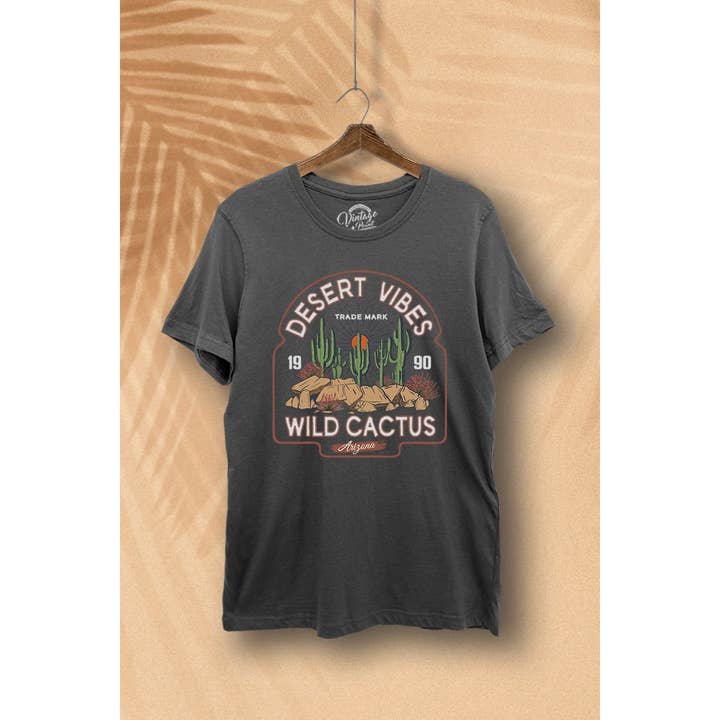PINK NABI - Wholesale T-Shirt (Graphic) - Women's - Y4328A - DESERT VIBES PRINT VINTAGE T-SHIRT1