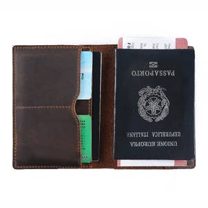 Personalised Passport Holder Buffalo Leather Passport Cover -  Canada