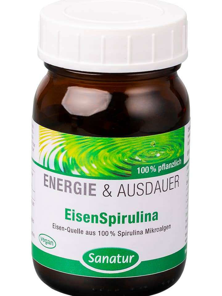 Iron Spirulina 250 tabletter, ENERGI & UTHÅLLIGHET för wholesale av Sanatur GmbH