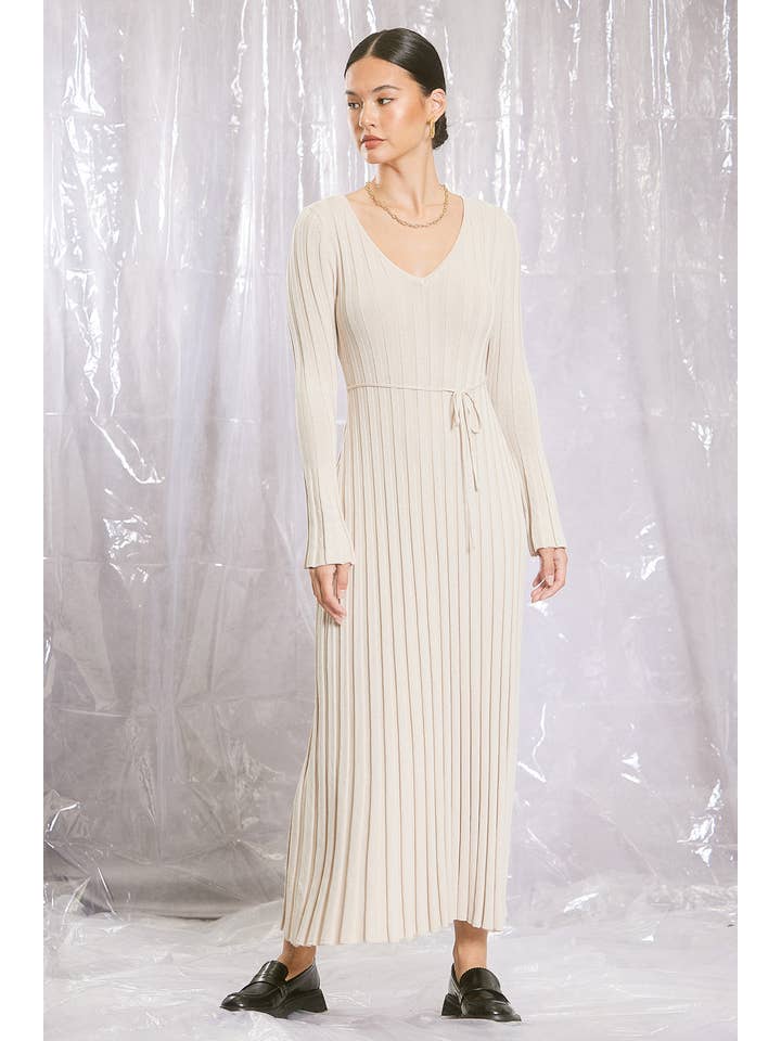 ILLA ILLA - Vente Robe – femme - Robe longue en tricot côtelé15