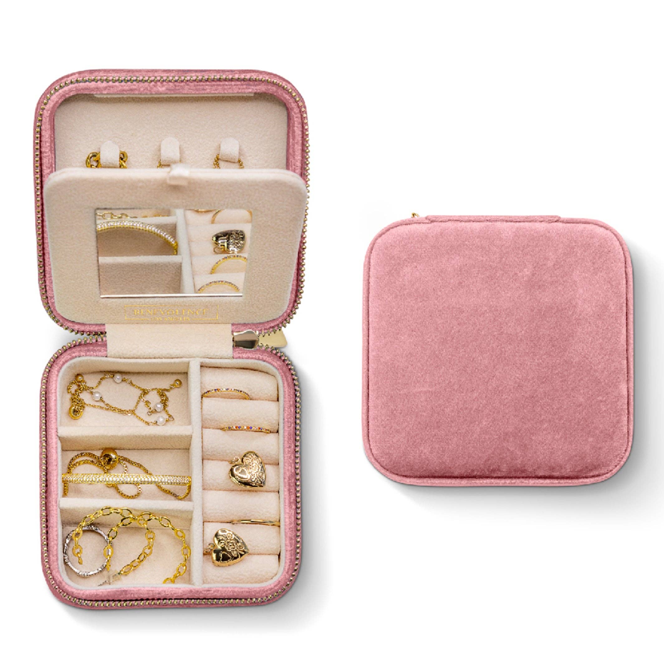 Benevolence LA - Wholesale Jewelry Box/Organizer - Plush Velvet Square Jewelry Box12