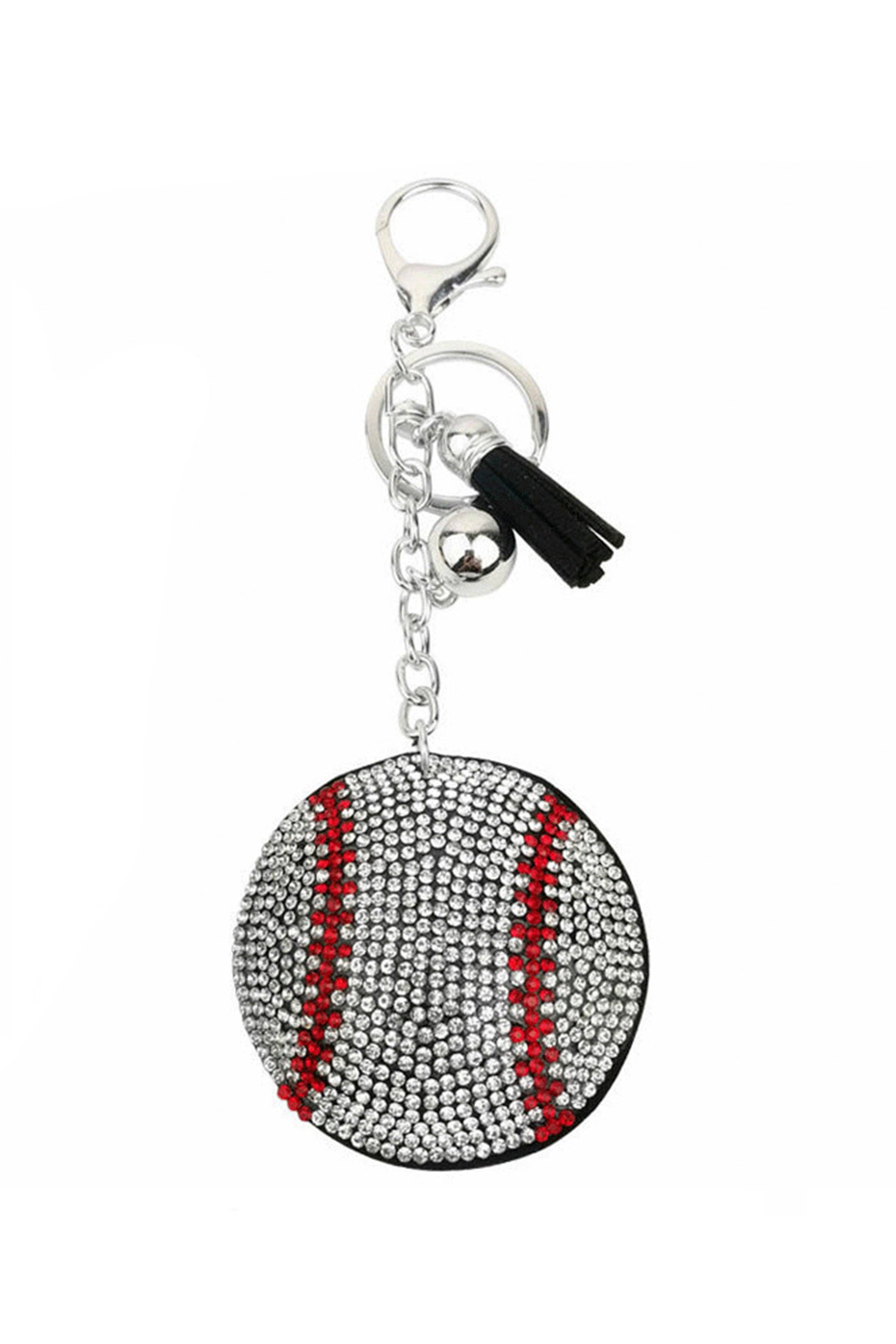 Ole - Wholesale Keychain - Women's - Baseball Rhinestone Key Chain K12450