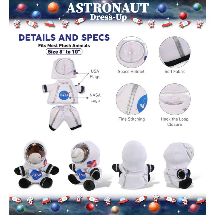 Cota Global - Wholesale Stuffed/Plush Toy - Kids & Baby - Plush Dress-Up - Astronaut Large With Holes In Helmet1