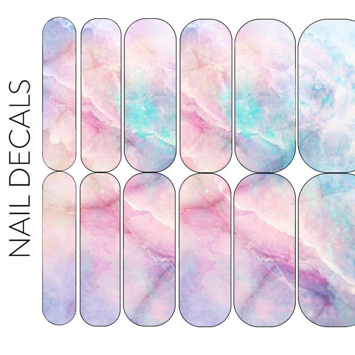 Pastell kvarts dekaler för wholesale av DIPPY COW NAILS