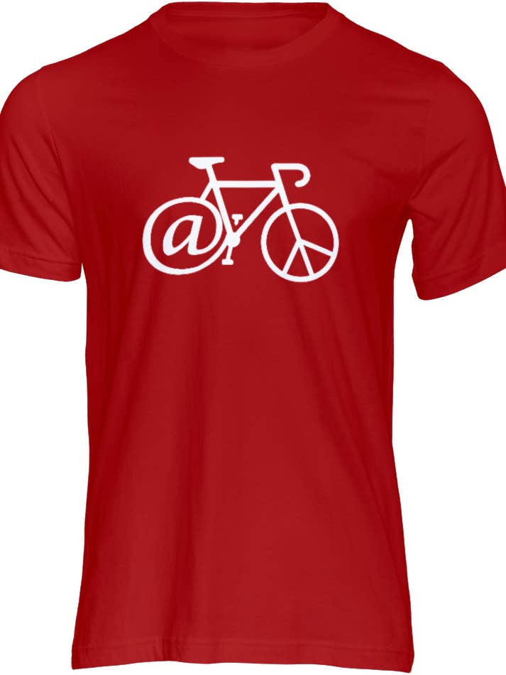 At Peace bicycle t-shirt for wholesale by At Peace Design