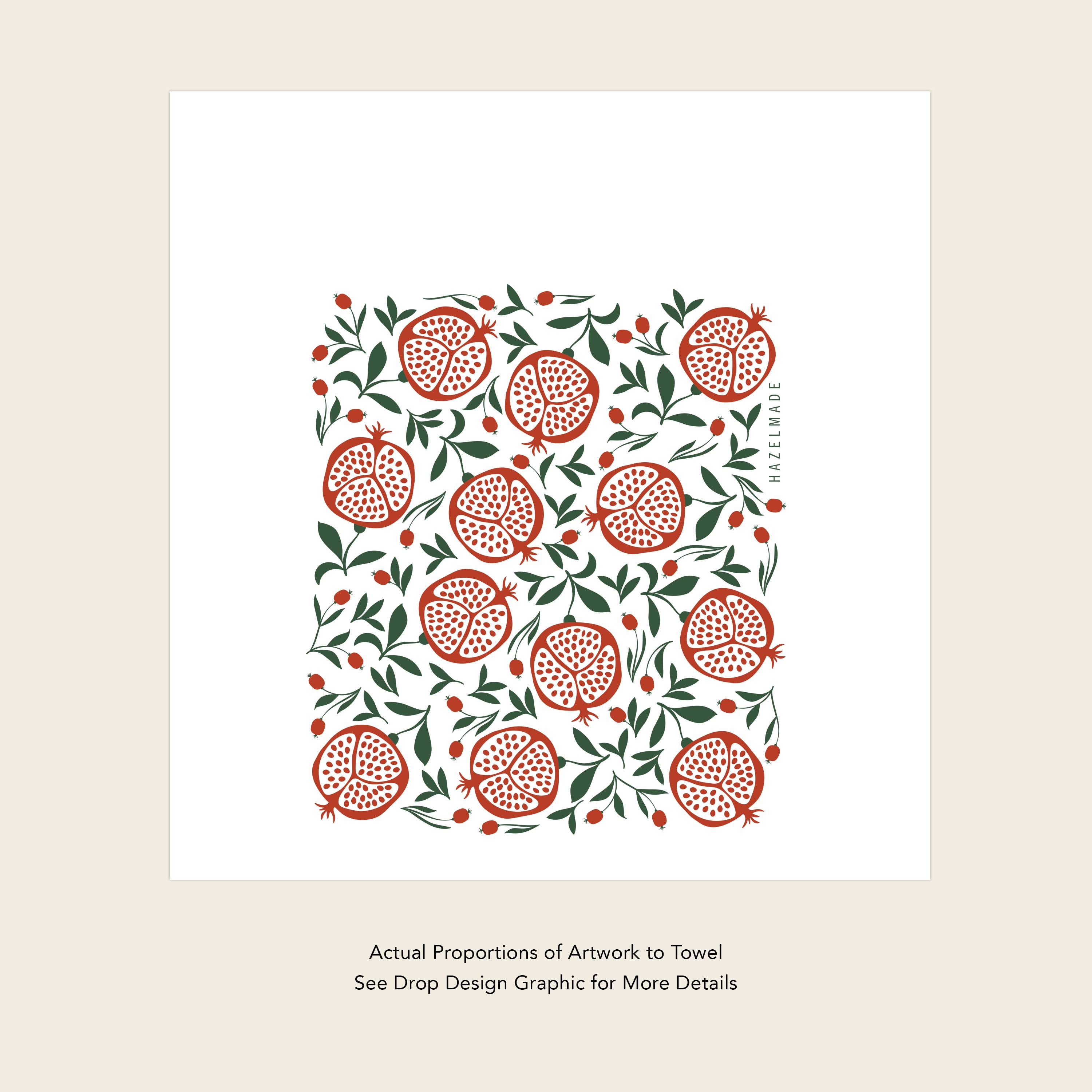 HAZELMADE® Tea Towels + Gifts - Wholesale Tea Towel - Pomegranates Tea Towel | Kitchen Decor6