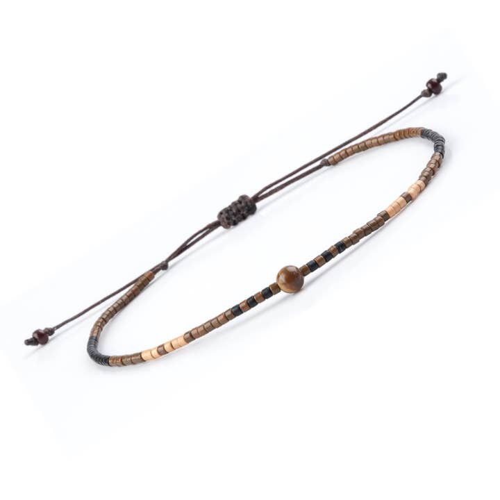 Makarla - Handmade Colombian Jewelry - Wholesale Beaded Bracelet - Minimalist Gemstone Bracelet for Men with Miyuki Beads