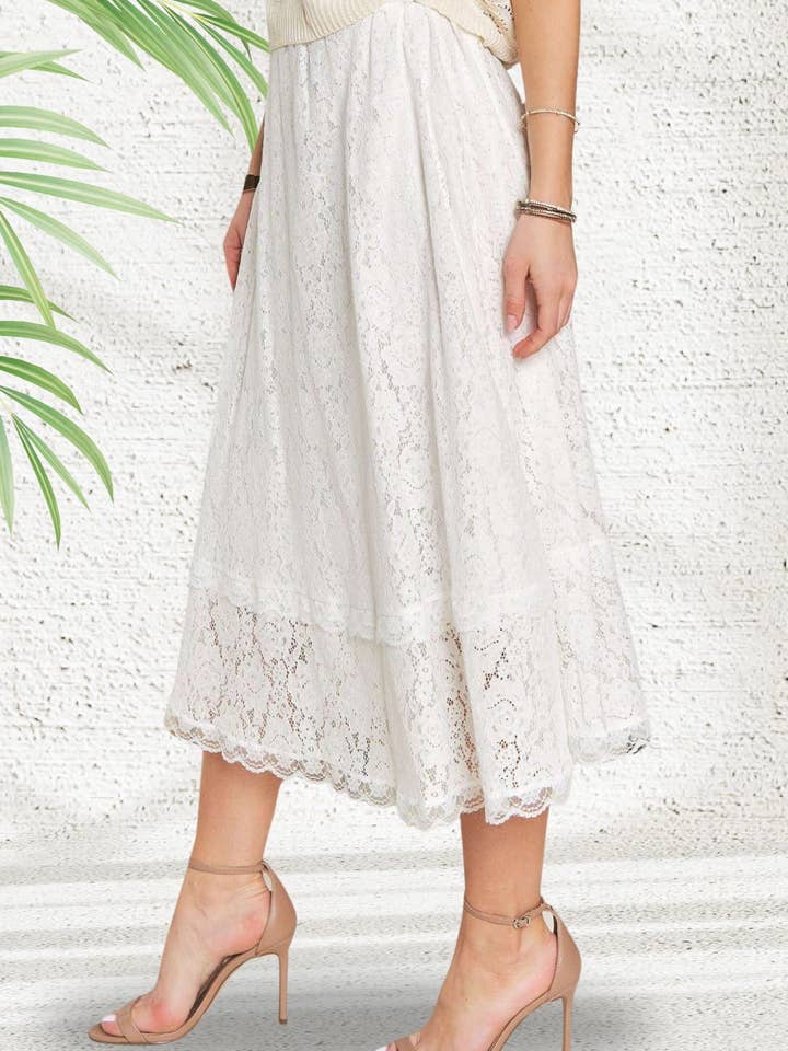 CES3322 - ELASTIC WAIST MAXI SKIRT for wholesale by ADORA LA