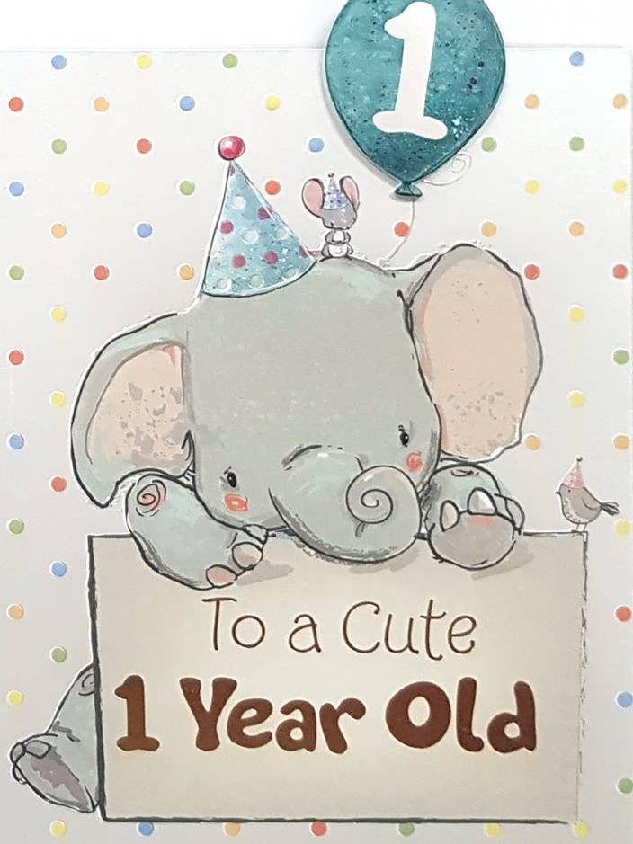 Rosedale Gold Birthday Greeting Cards - Age 1 (3pk) 11676 for wholesale by A-Line Greetings