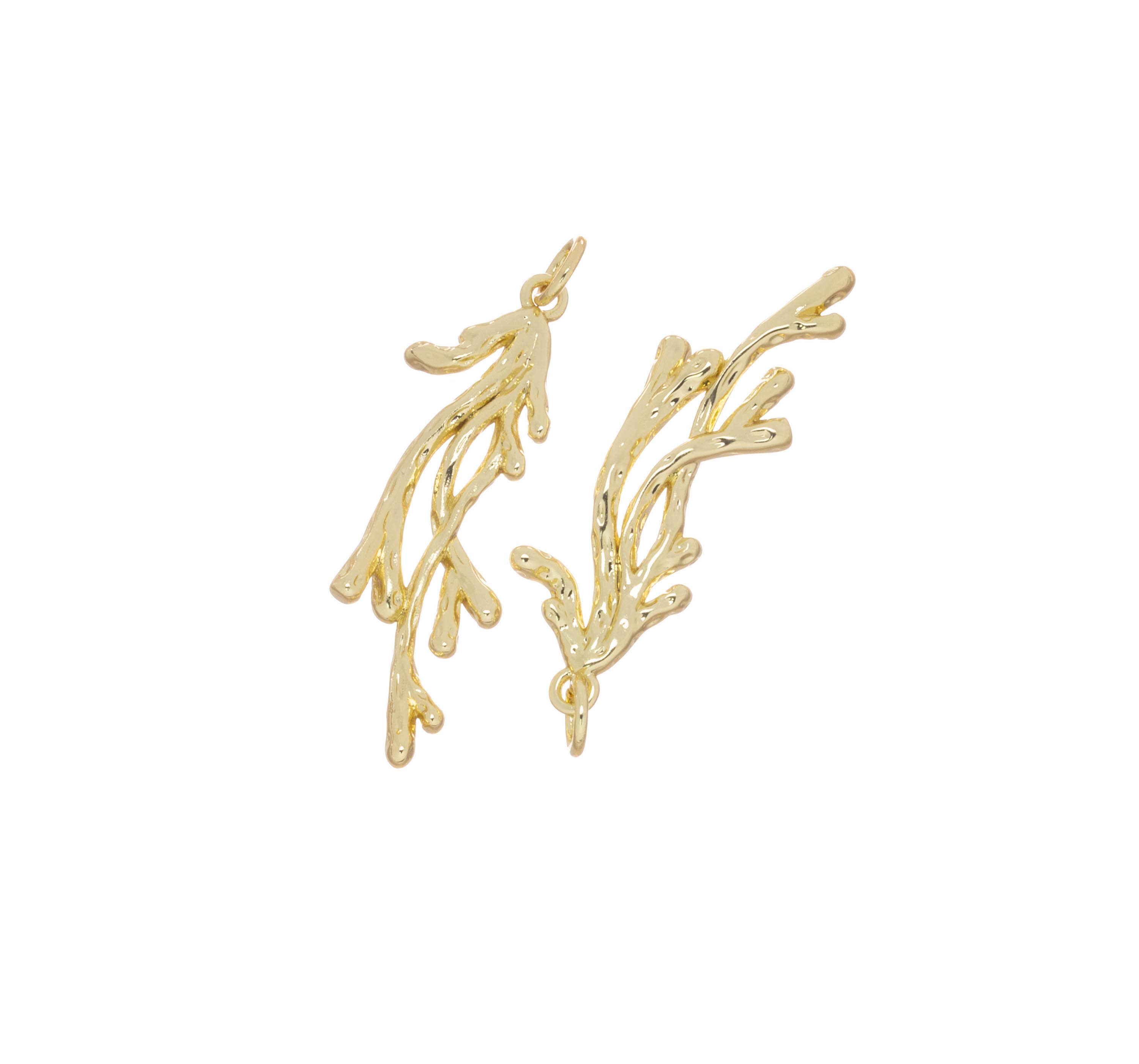 Jewel Pledge - Wholesale Individual Charm/Pendant - Ocean Coral Branch Charm for Necklace and Earrings CPG27491