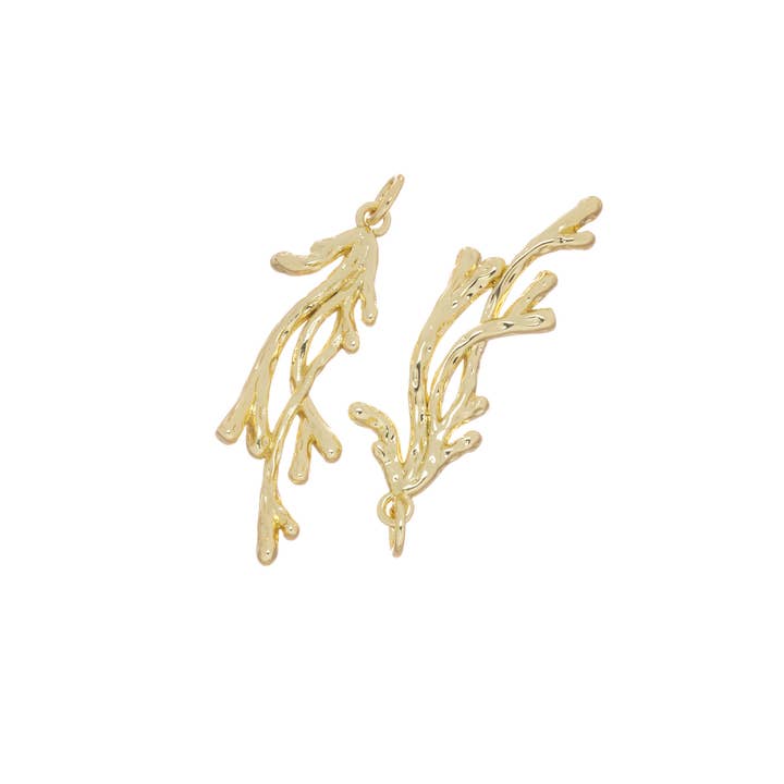 Jewel Pledge - Wholesale Individual Charm/Pendant - Ocean Coral Branch Charm for Necklace and Earrings CPG27491