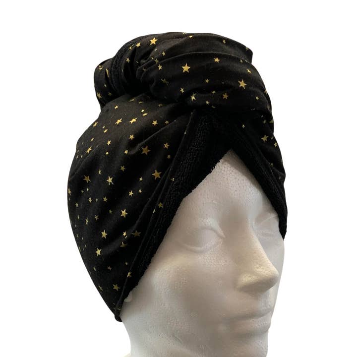 Hair Drying Towel - Gold star for wholesale by Créations Minou
